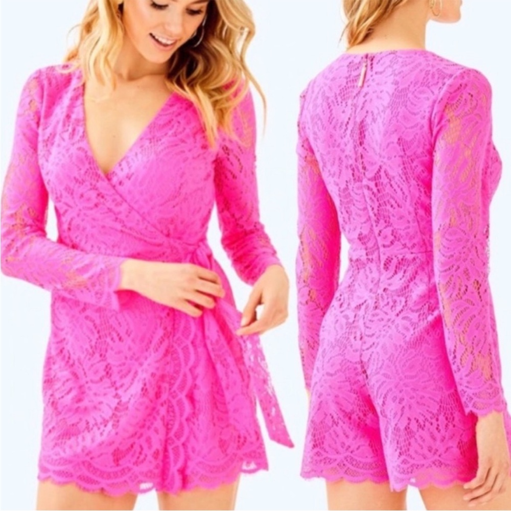 EUC Lilly Pulitzer Tiki Wrap Romper XS